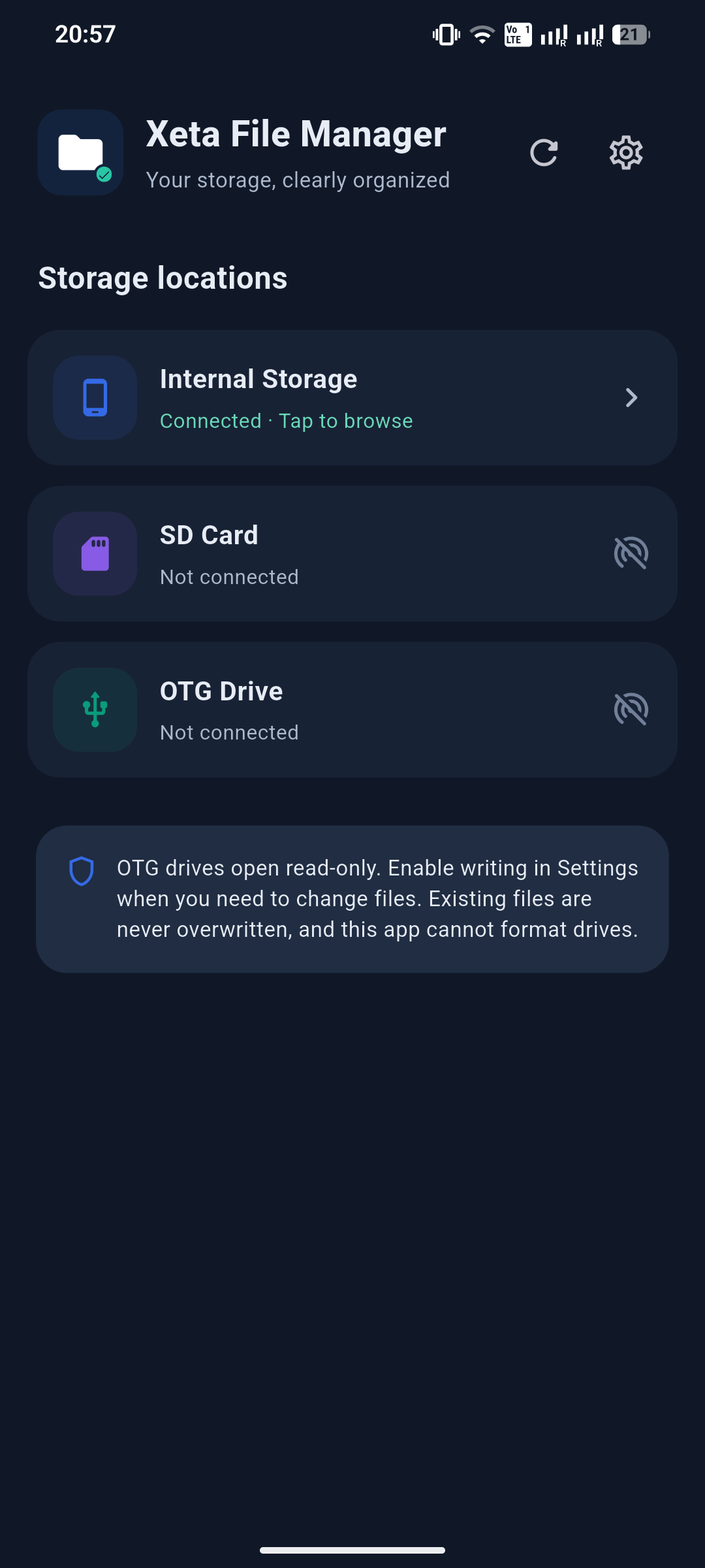 Xeta File Manager screenshot 1